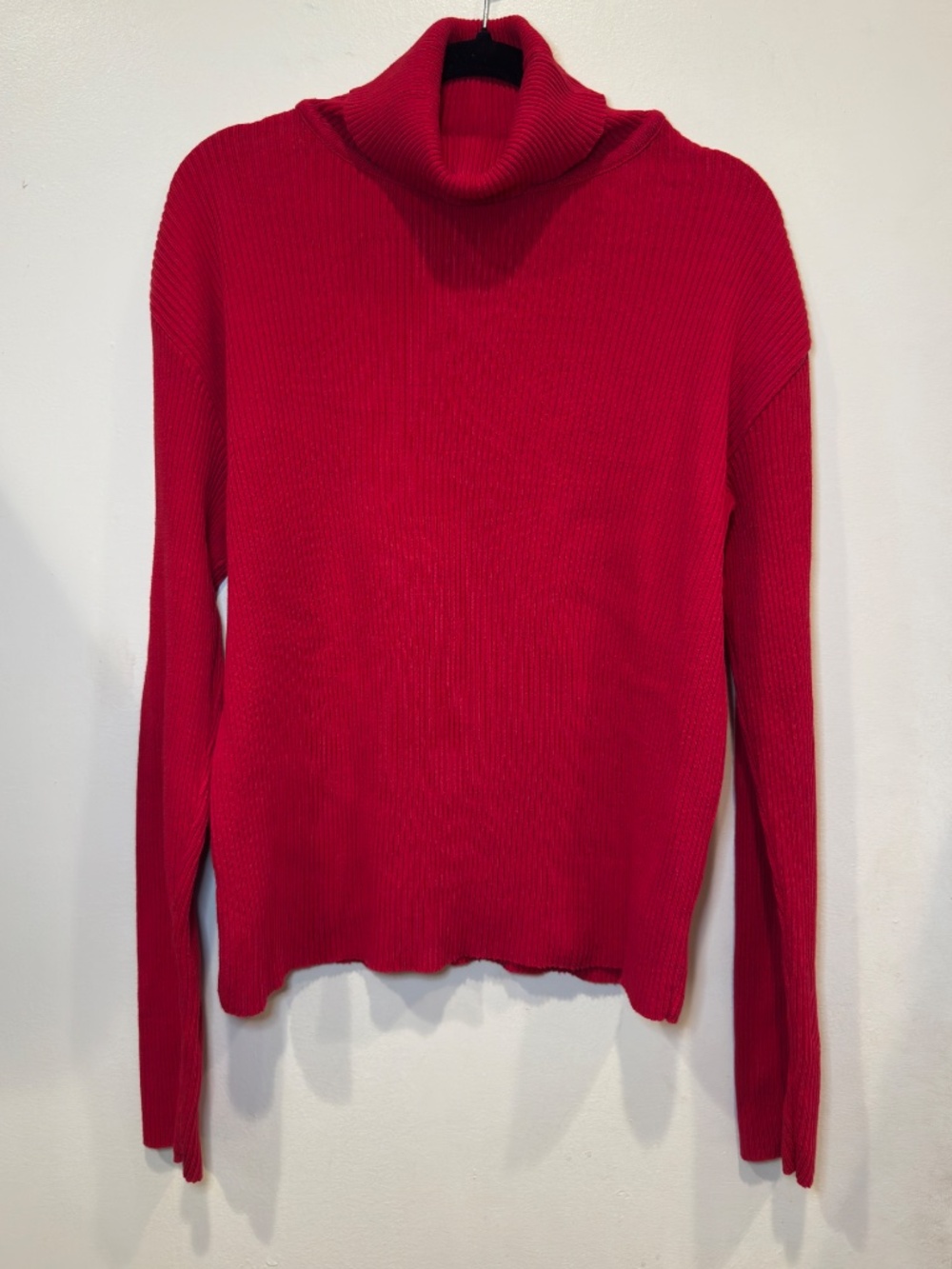Coldwater Creek Red Cotton Turtleneck Sweater